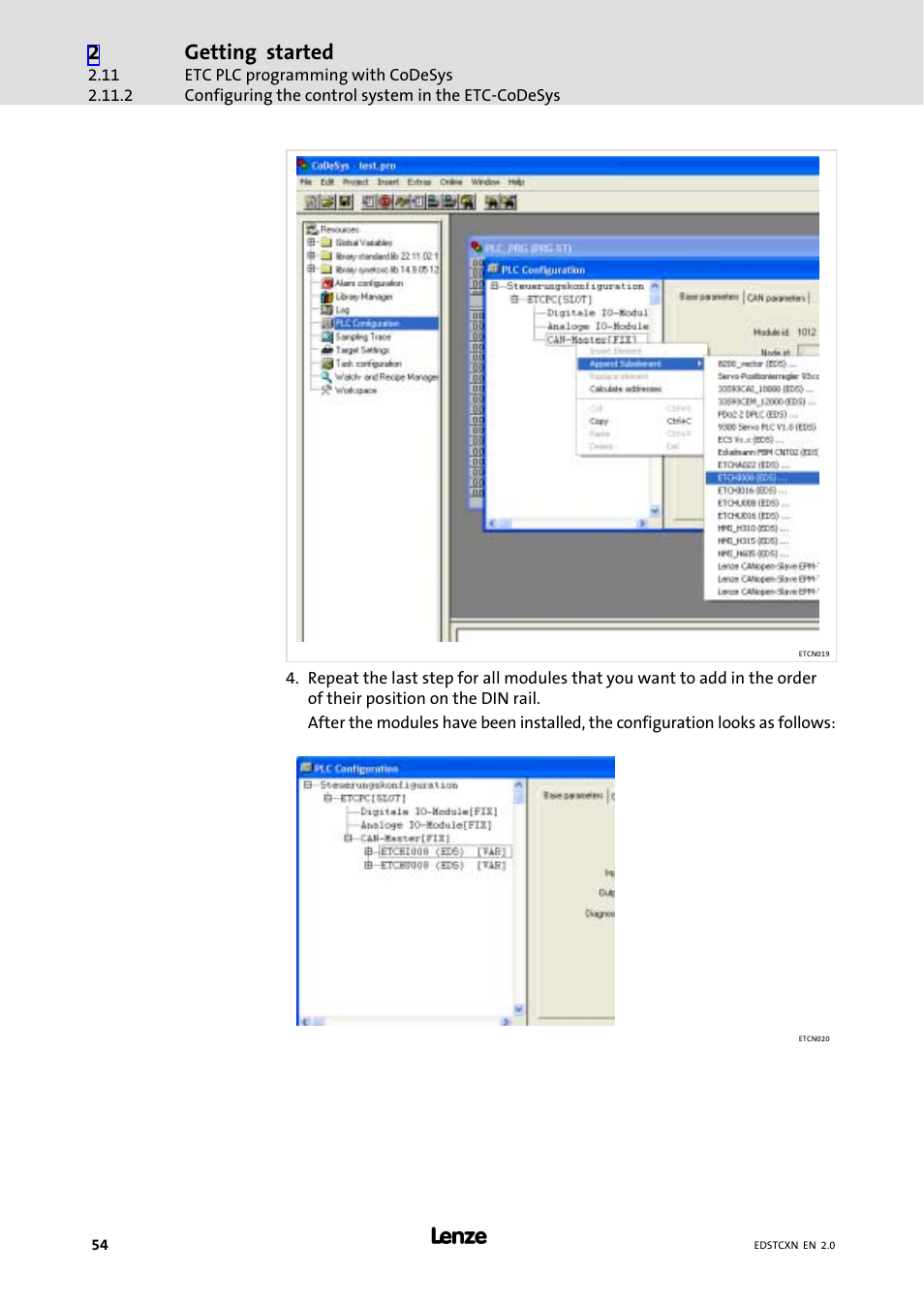Getting started | Lenze ETC Motion Control User Manual | Page 54 / 428
