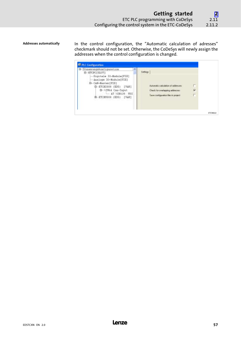 Getting started | Lenze ETC Motion Control User Manual | Page 57 / 428