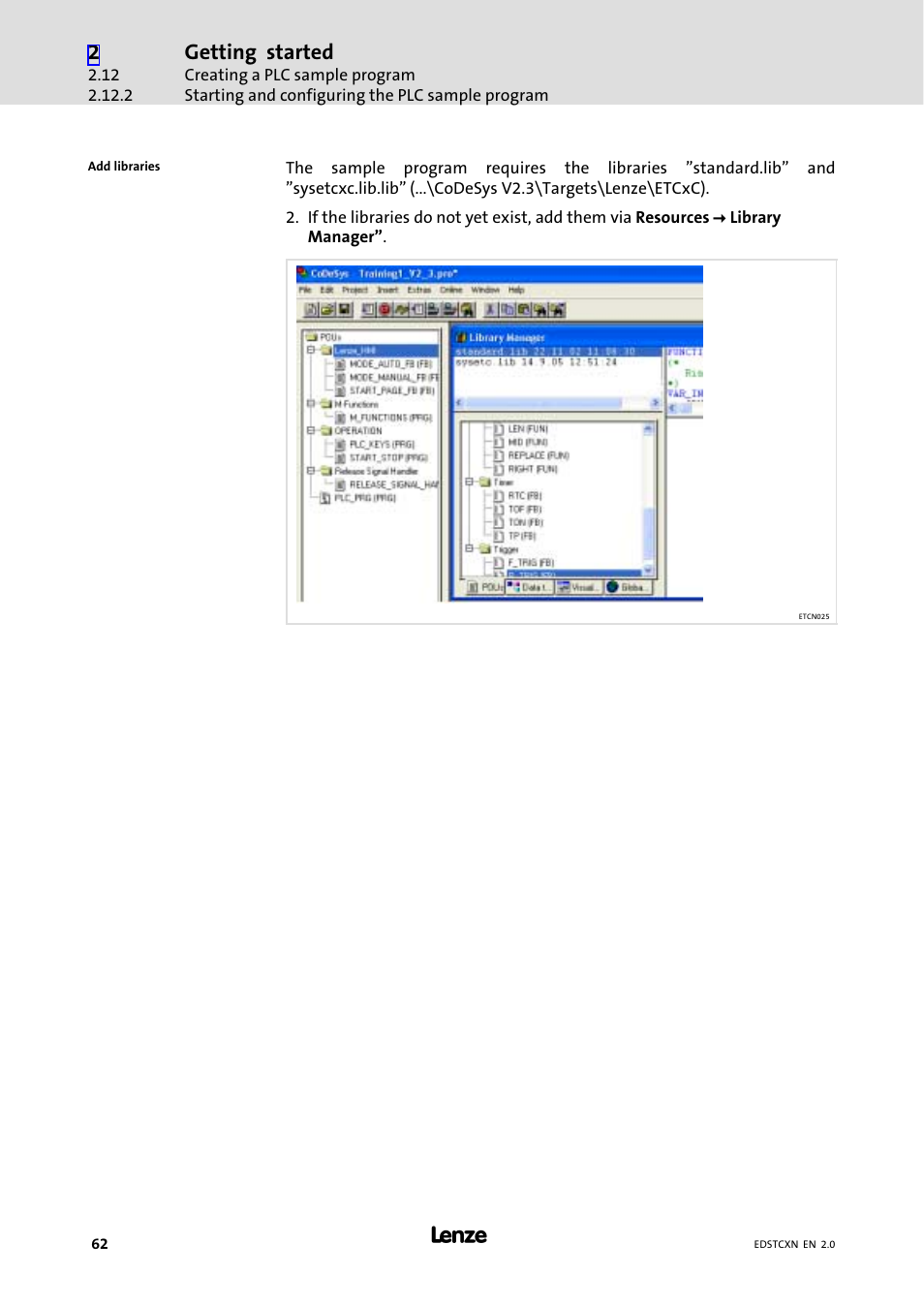 Getting started | Lenze ETC Motion Control User Manual | Page 62 / 428