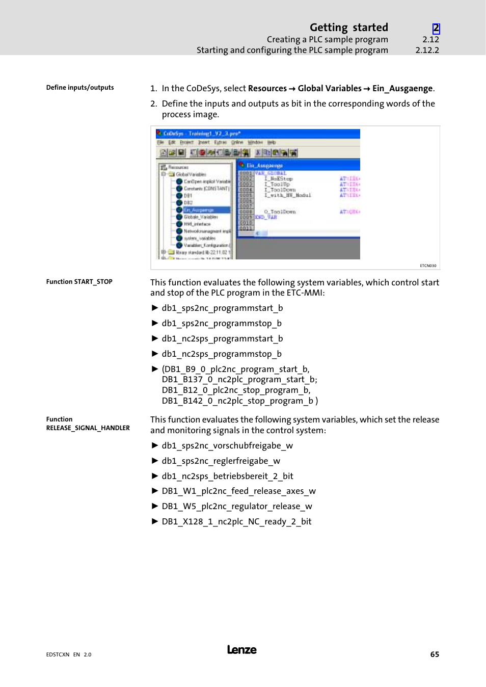 Getting started | Lenze ETC Motion Control User Manual | Page 65 / 428