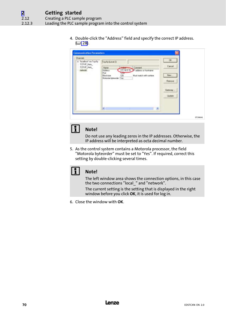 Lenze ETC Motion Control User Manual | Page 70 / 428