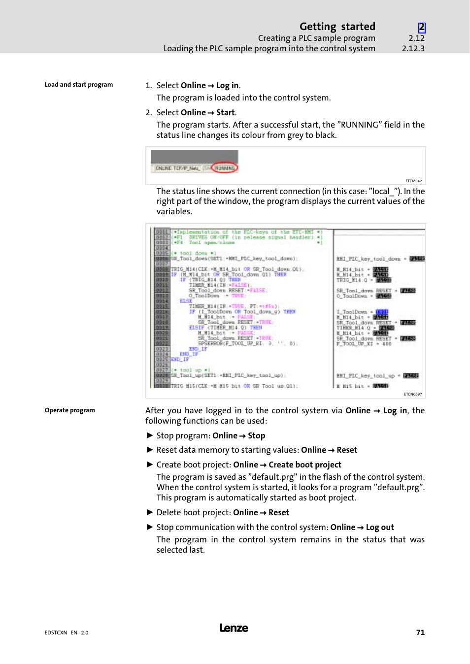 Getting started | Lenze ETC Motion Control User Manual | Page 71 / 428