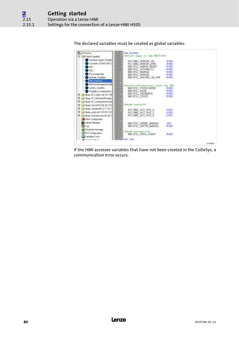 Lenze ETC Motion Control User Manual | Page 80 / 428