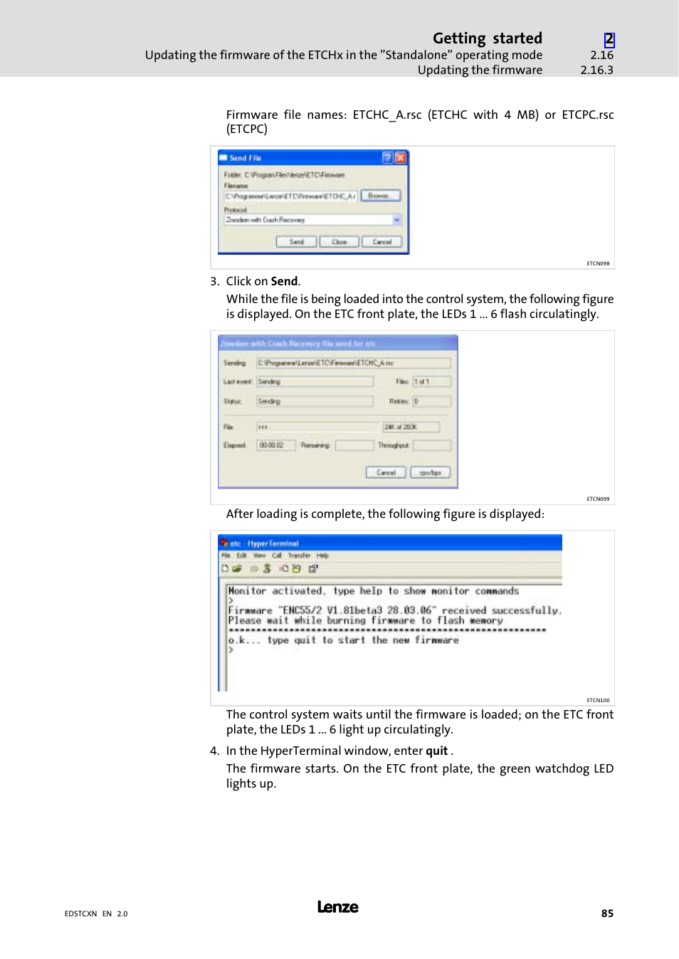 Getting started | Lenze ETC Motion Control User Manual | Page 85 / 428