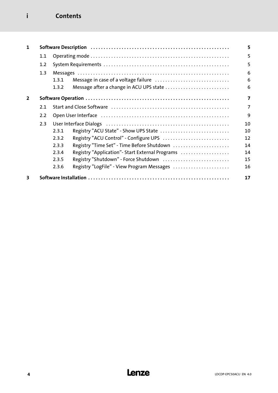 Lenze ACU UPS for Industrial PCs User Manual | Page 4 / 18