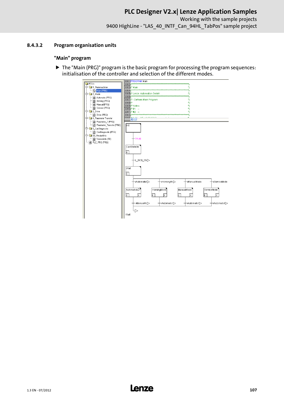 2 program organisation units, Program organisation units | Lenze PLC Designer V2.x User Manual | Page 107 / 336