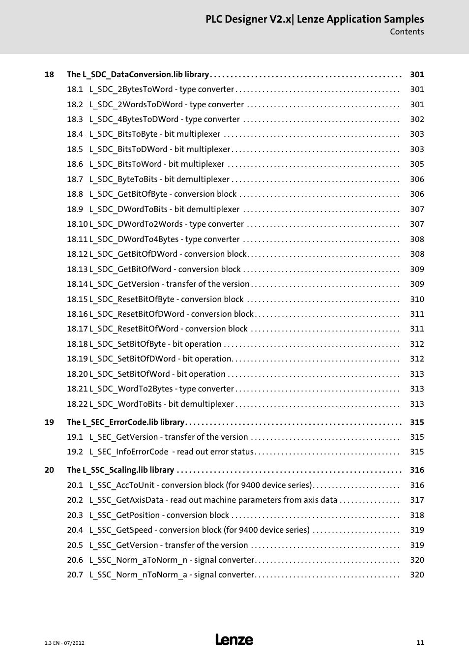 Lenze PLC Designer V2.x User Manual | Page 11 / 336