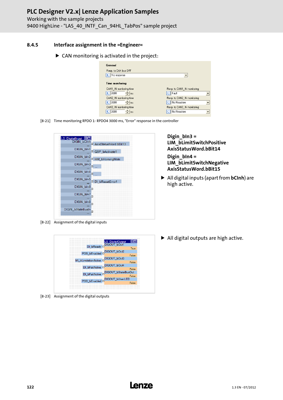 5 interface assignment in the »engineer, Interface assignment in the »engineer, Plc designer v2.x| lenze application samples | Lenze PLC Designer V2.x User Manual | Page 122 / 336