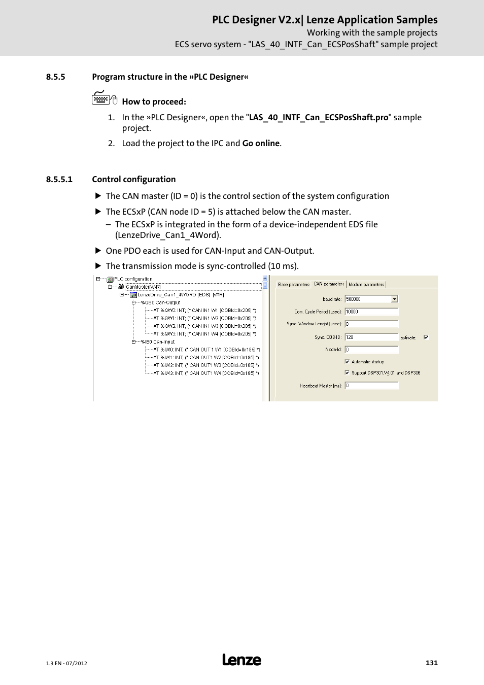 5 program structure in the »plc designer, 1 control configuration, Control configuration | Designer, Program structure in the »plc designer | Lenze PLC Designer V2.x User Manual | Page 131 / 336