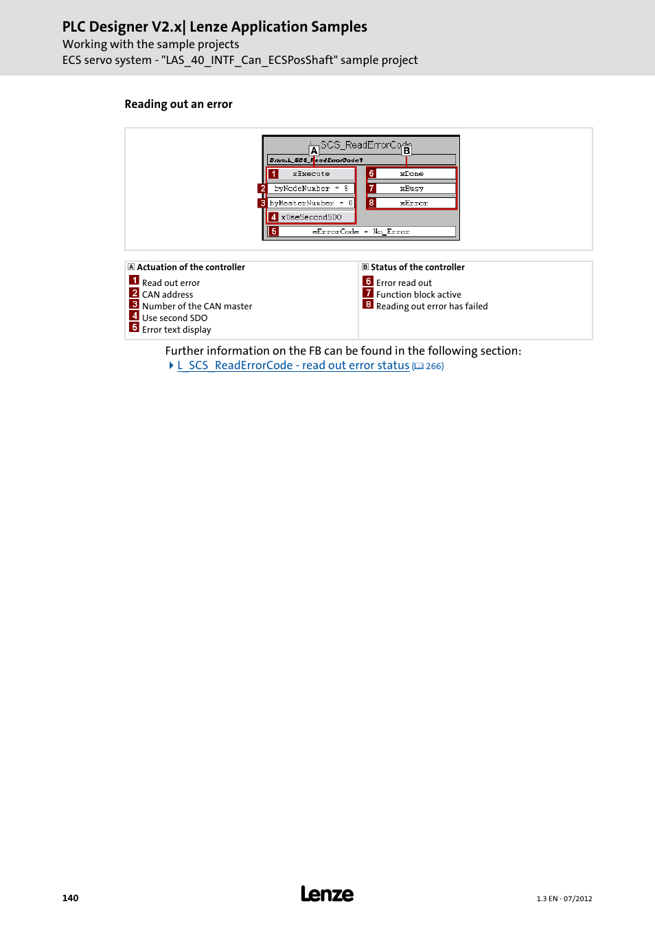 Plc designer v2.x| lenze application samples | Lenze PLC Designer V2.x User Manual | Page 140 / 336