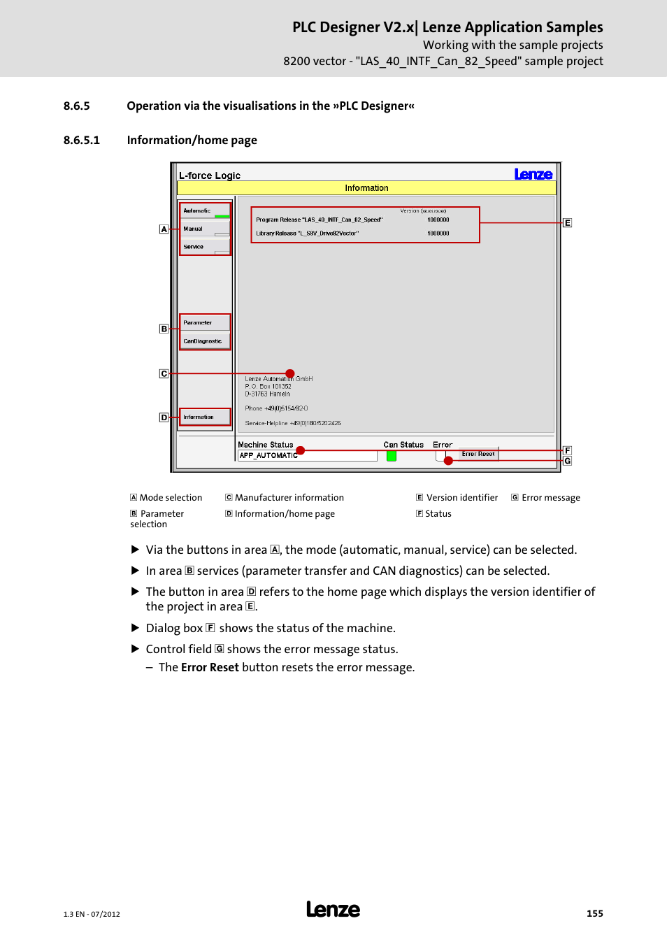 Plc designer v2.x| lenze application samples | Lenze PLC Designer V2.x User Manual | Page 155 / 336