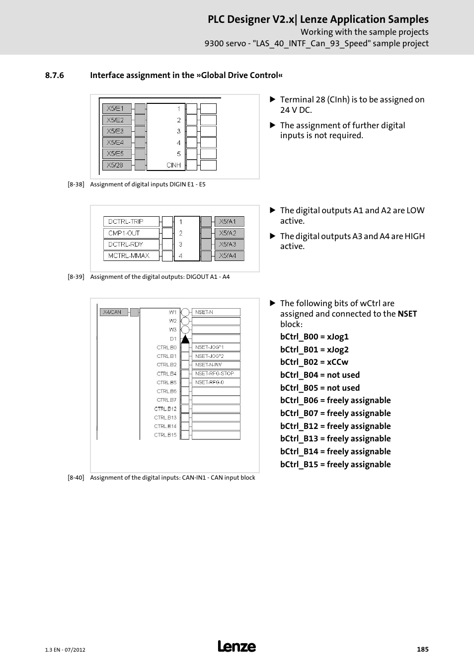 Plc designer v2.x| lenze application samples | Lenze PLC Designer V2.x User Manual | Page 185 / 336