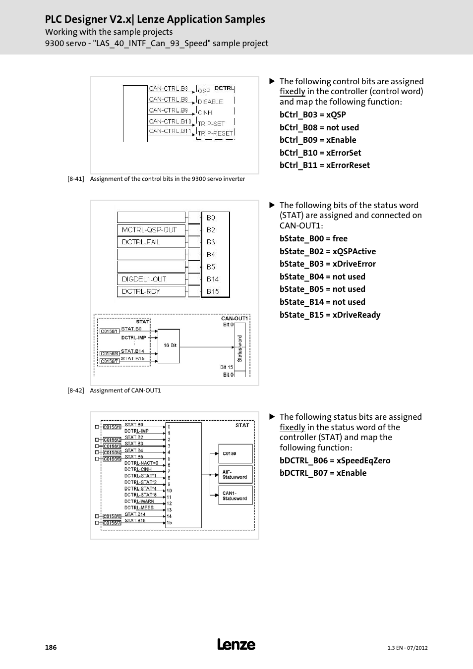 Plc designer v2.x| lenze application samples | Lenze PLC Designer V2.x User Manual | Page 186 / 336