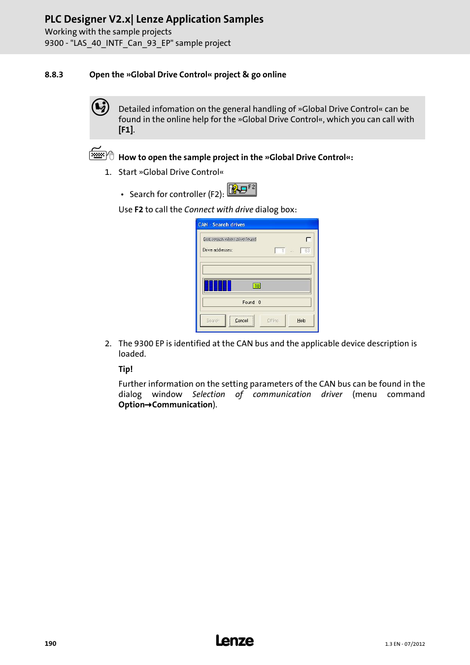 Ive control | Lenze PLC Designer V2.x User Manual | Page 190 / 336