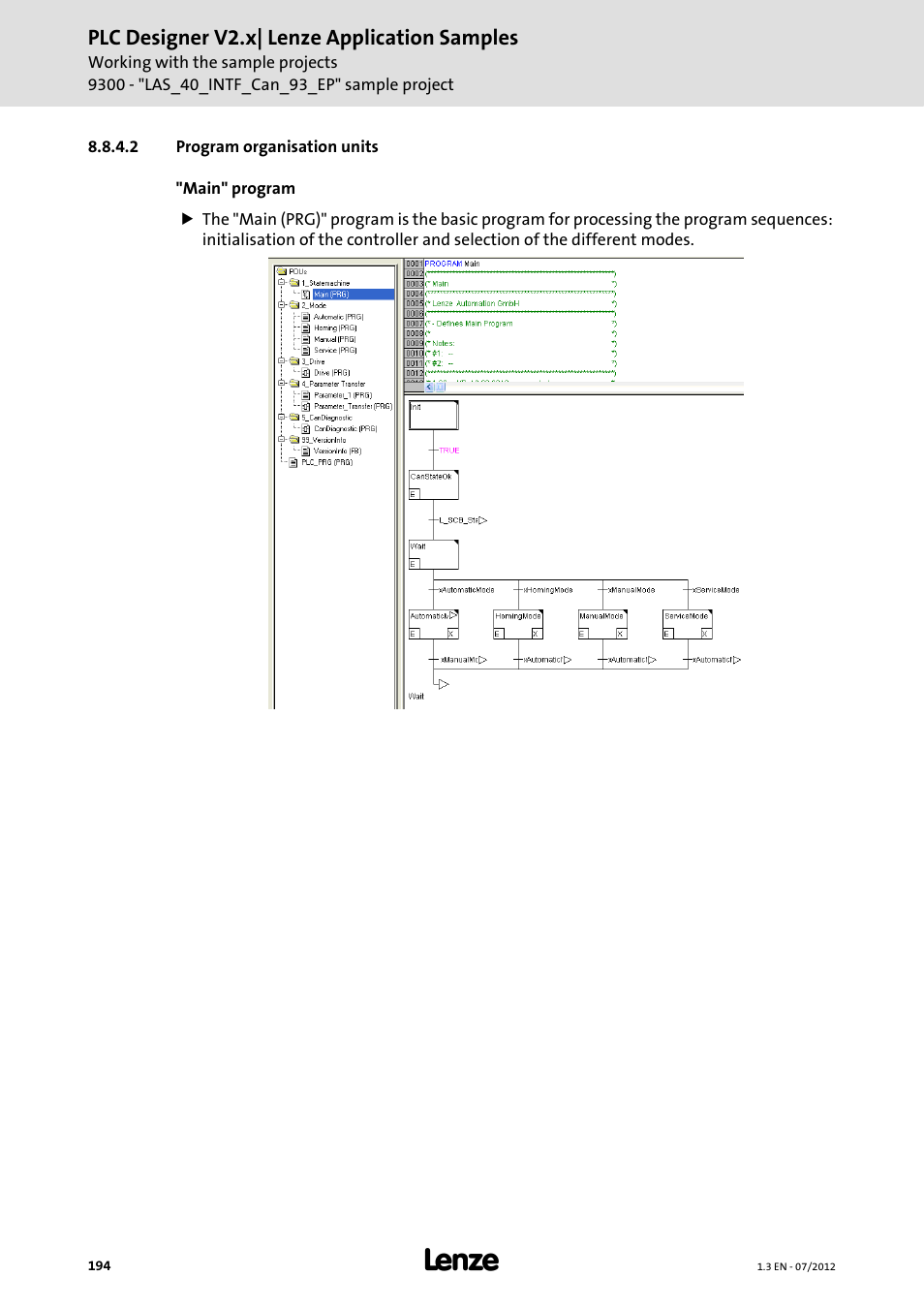 2 program organisation units, Program organisation units | Lenze PLC Designer V2.x User Manual | Page 194 / 336