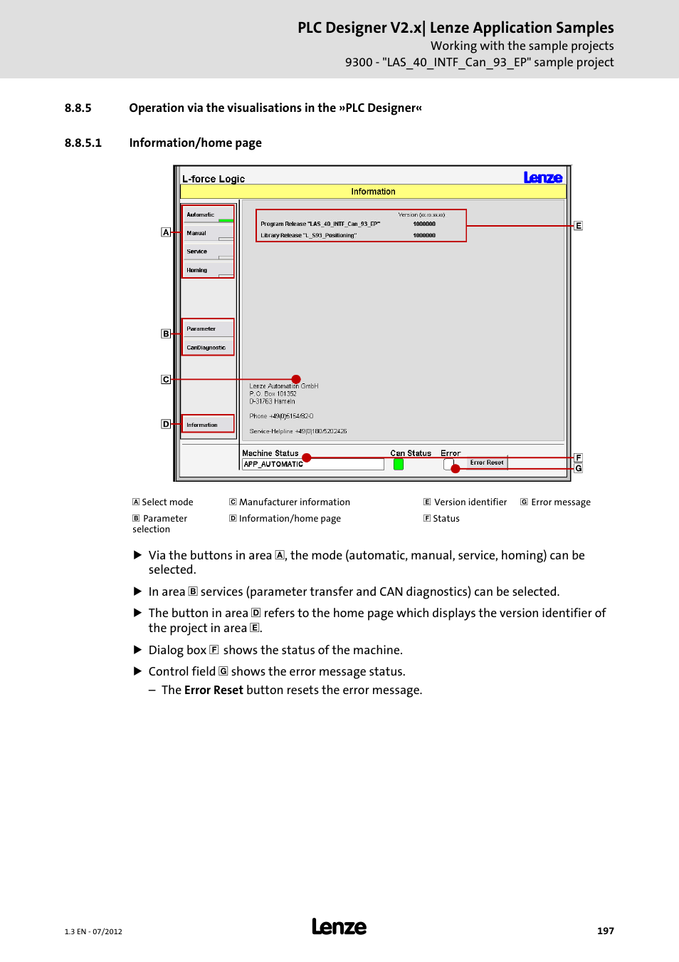 Plc designer v2.x| lenze application samples | Lenze PLC Designer V2.x User Manual | Page 197 / 336