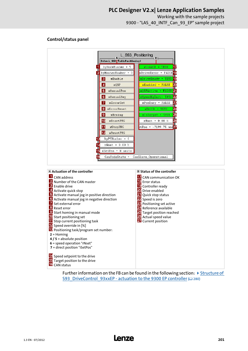 Plc designer v2.x| lenze application samples | Lenze PLC Designer V2.x User Manual | Page 201 / 336