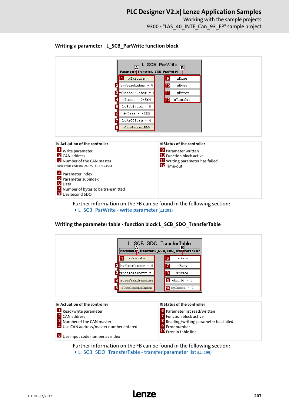 Plc designer v2.x| lenze application samples | Lenze PLC Designer V2.x User Manual | Page 207 / 336