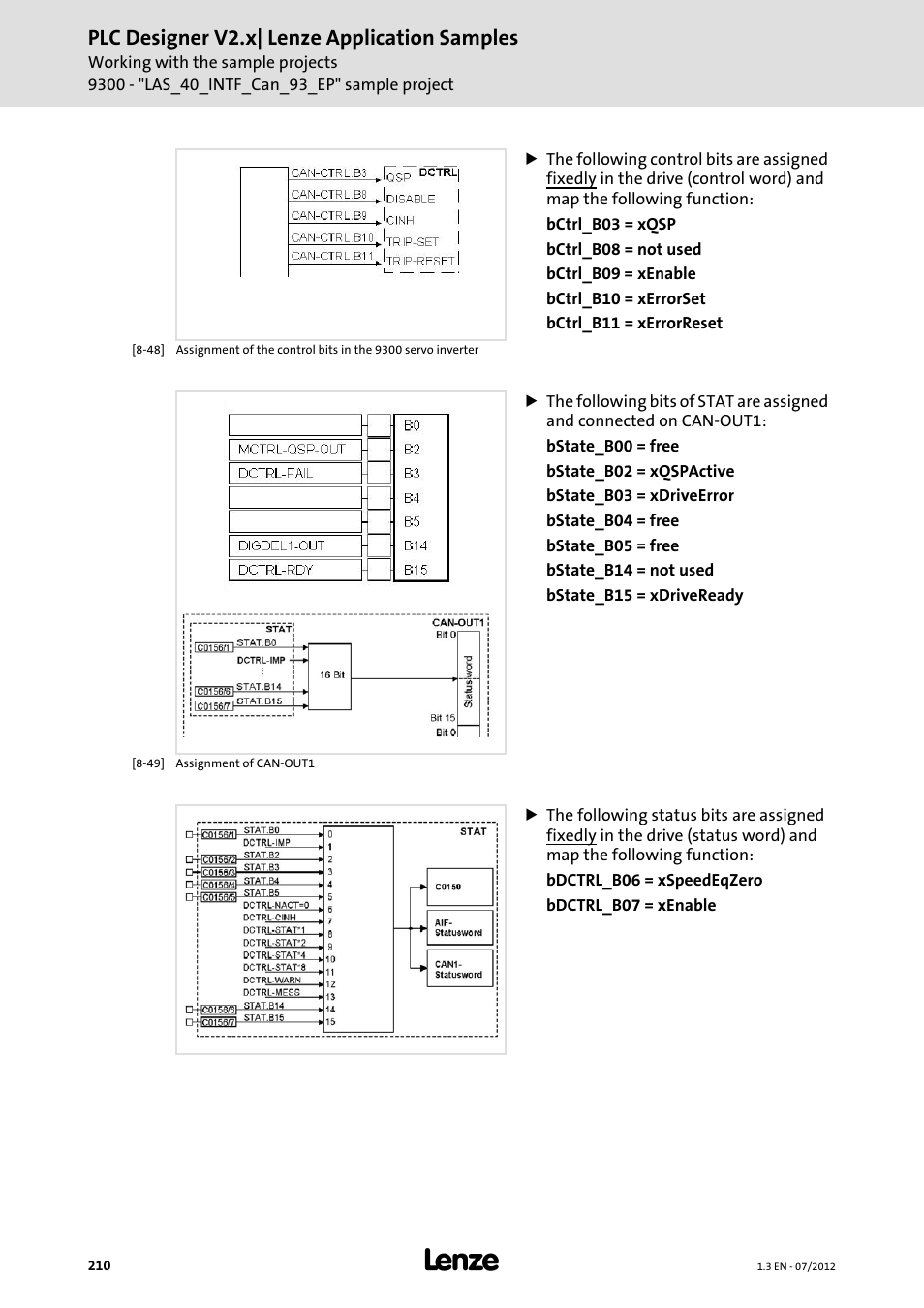 Plc designer v2.x| lenze application samples | Lenze PLC Designer V2.x User Manual | Page 210 / 336