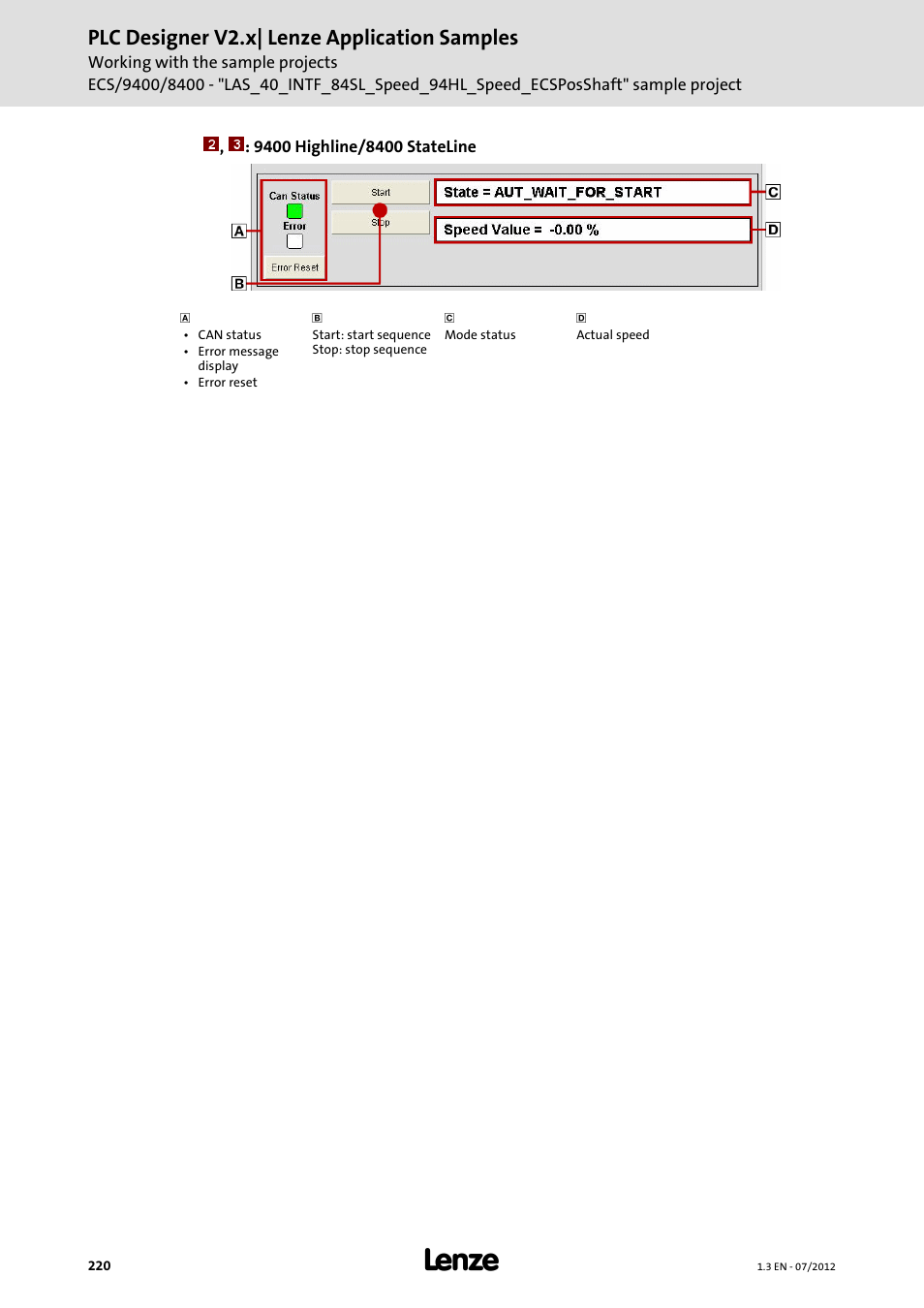 Plc designer v2.x| lenze application samples | Lenze PLC Designer V2.x User Manual | Page 220 / 336