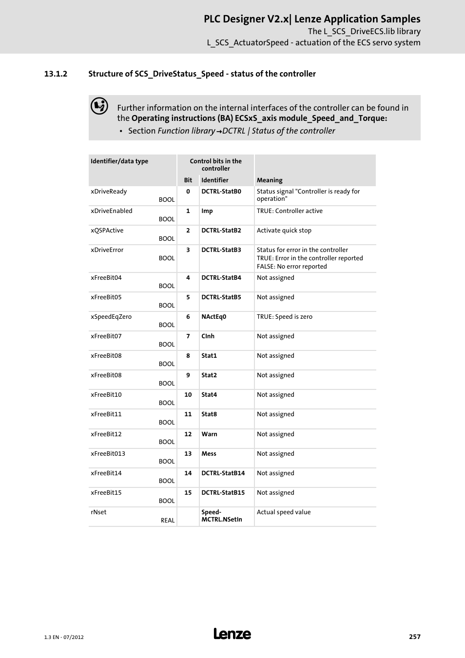 Plc designer v2.x| lenze application samples | Lenze PLC Designer V2.x User Manual | Page 257 / 336