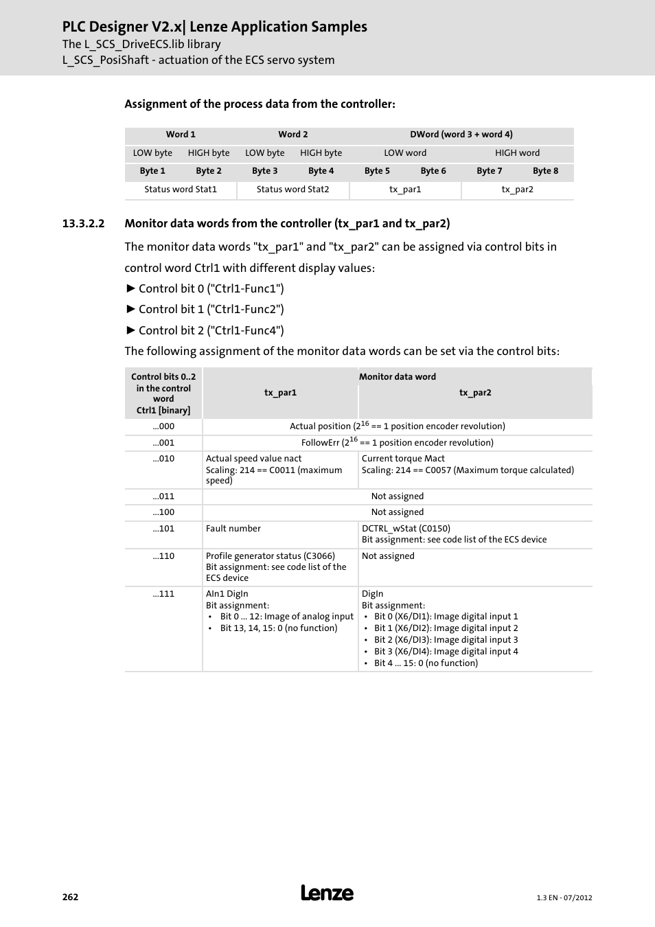 Plc designer v2.x| lenze application samples | Lenze PLC Designer V2.x User Manual | Page 262 / 336