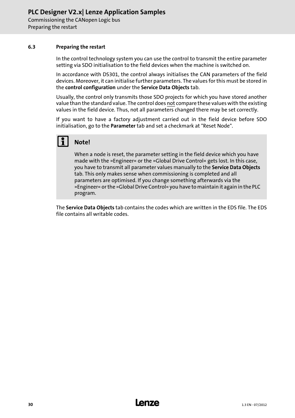 3 preparing the restart | Lenze PLC Designer V2.x User Manual | Page 30 / 336