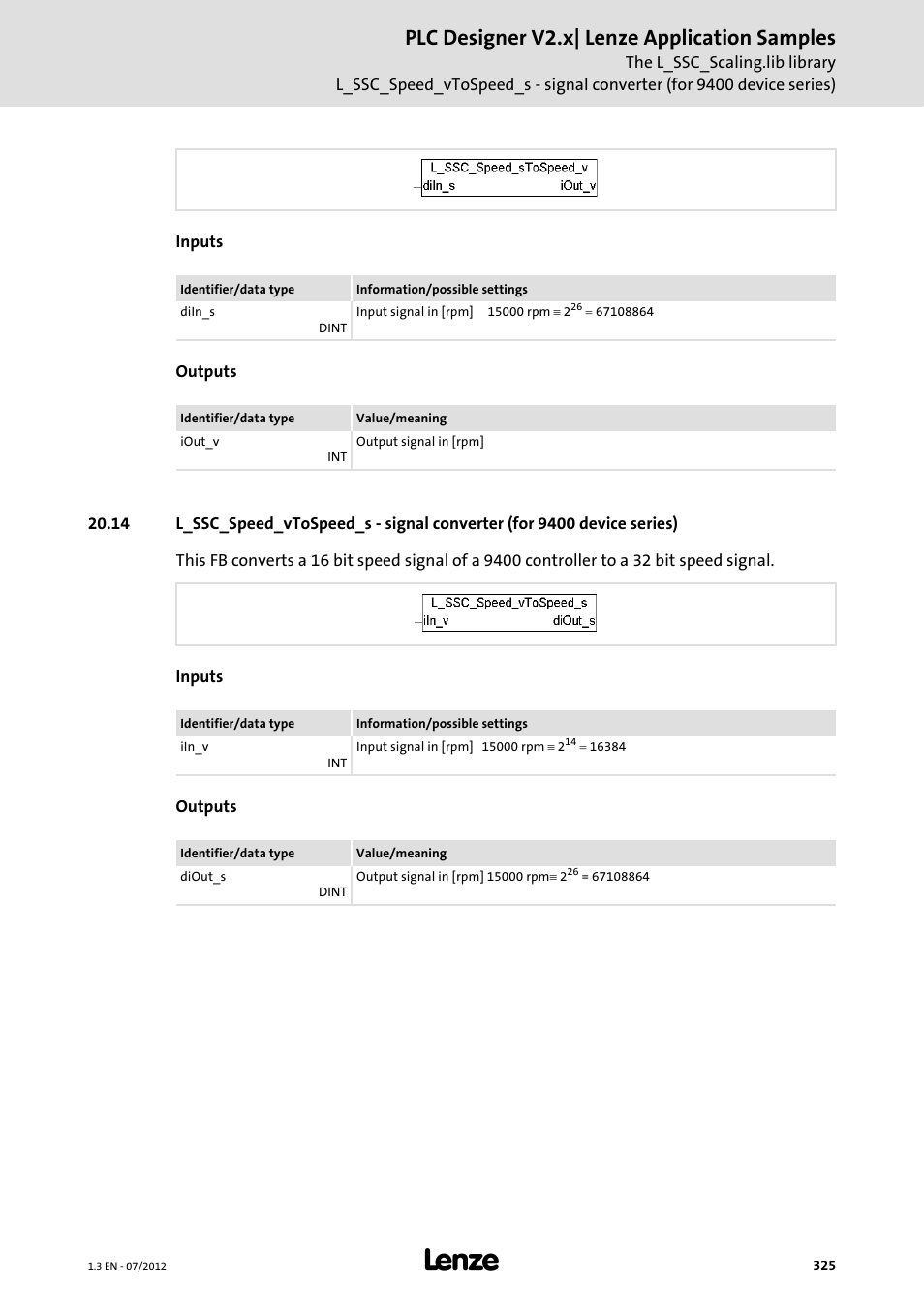 Plc designer v2.x| lenze application samples | Lenze PLC Designer V2.x User Manual | Page 325 / 336