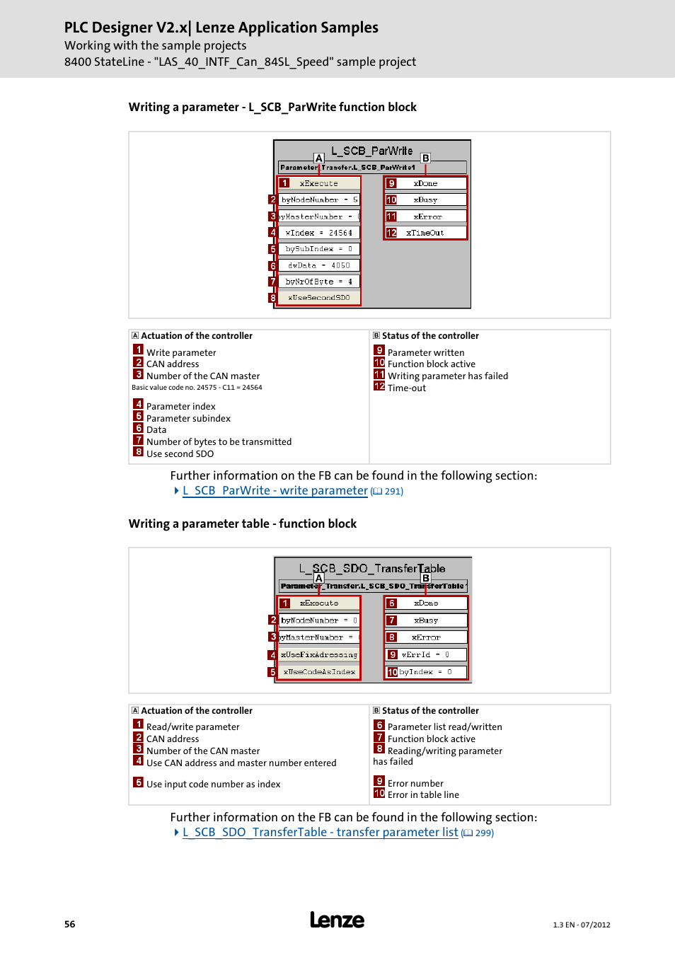 Plc designer v2.x| lenze application samples | Lenze PLC Designer V2.x User Manual | Page 56 / 336