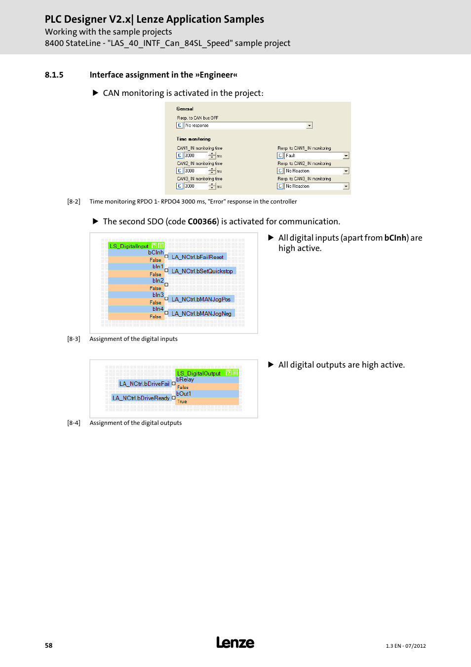 5 interface assignment in the »engineer, Plc designer v2.x| lenze application samples | Lenze PLC Designer V2.x User Manual | Page 58 / 336