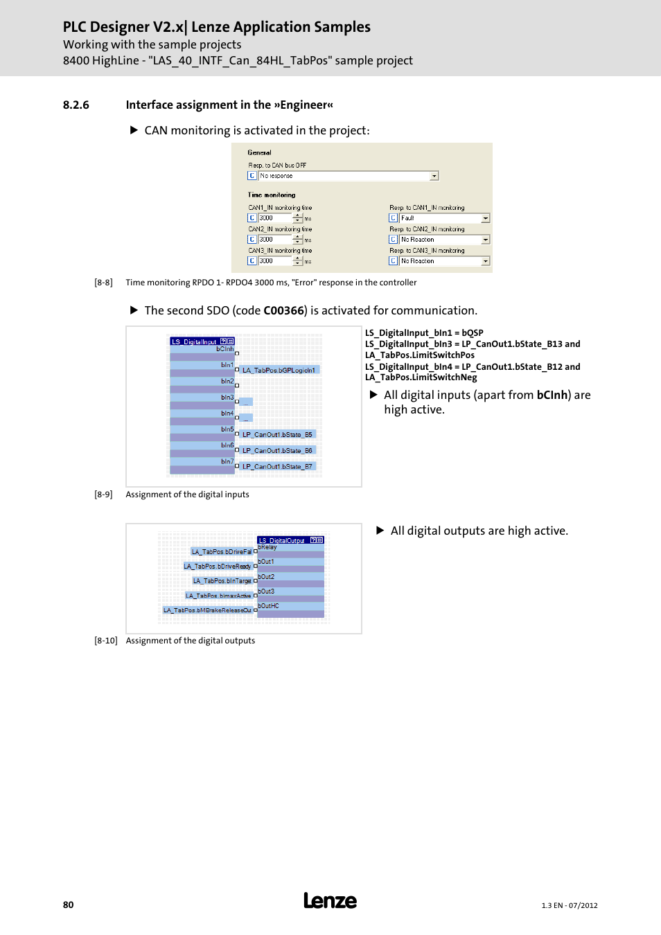 6 interface assignment in the »engineer, Interface assignment in the »engineer, Plc designer v2.x| lenze application samples | Lenze PLC Designer V2.x User Manual | Page 80 / 336