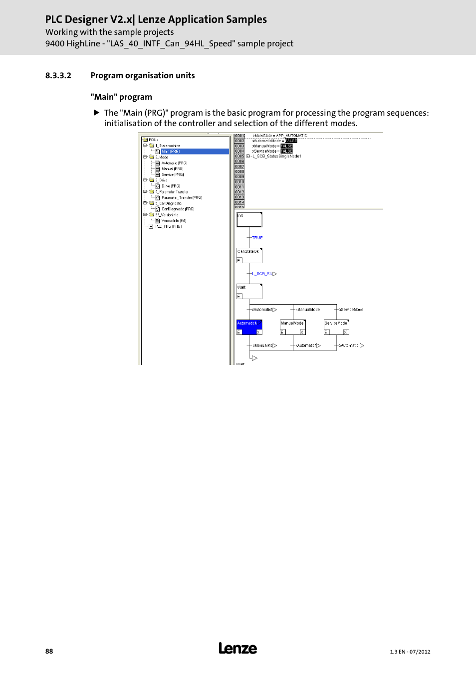 2 program organisation units, Program organisation units | Lenze PLC Designer V2.x User Manual | Page 88 / 336