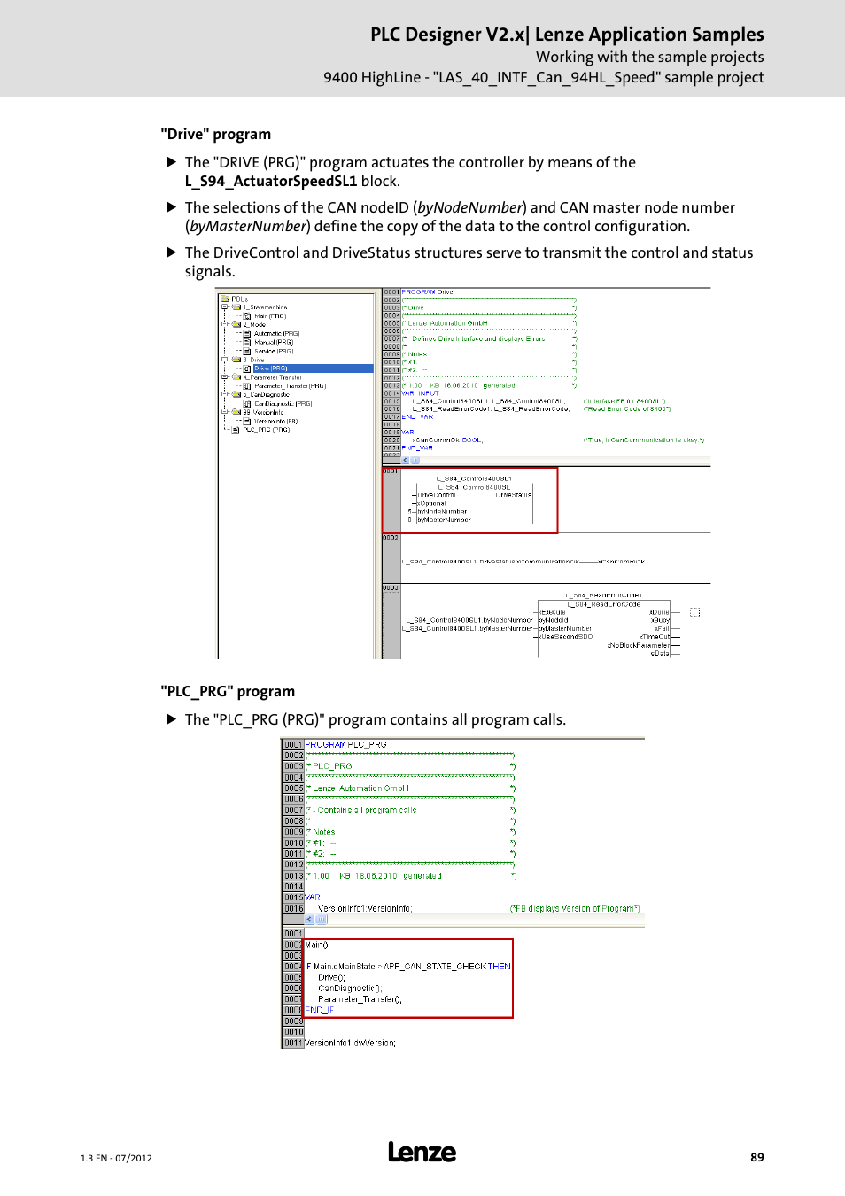 Lenze PLC Designer V2.x User Manual | Page 89 / 336