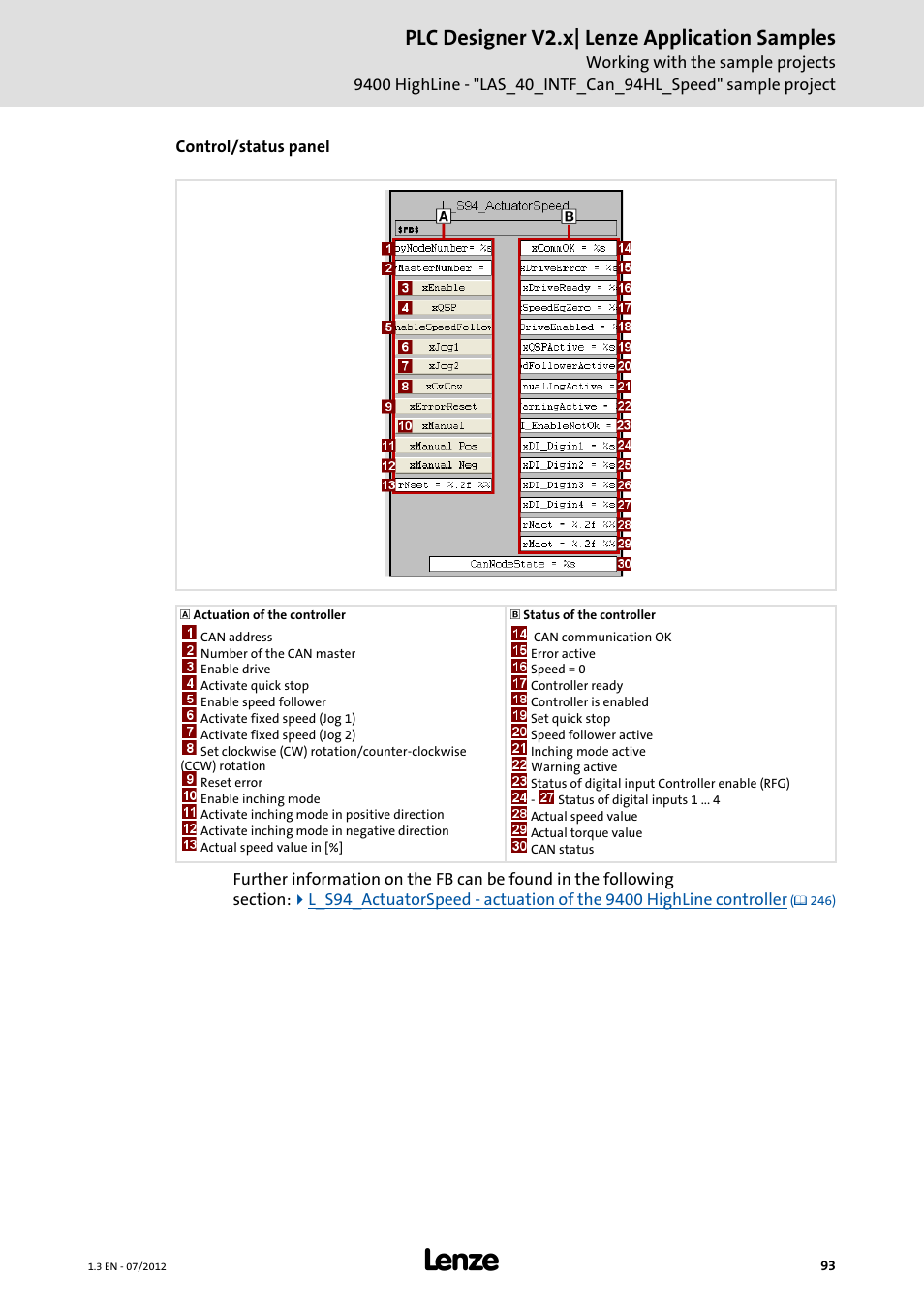 Plc designer v2.x| lenze application samples | Lenze PLC Designer V2.x User Manual | Page 93 / 336