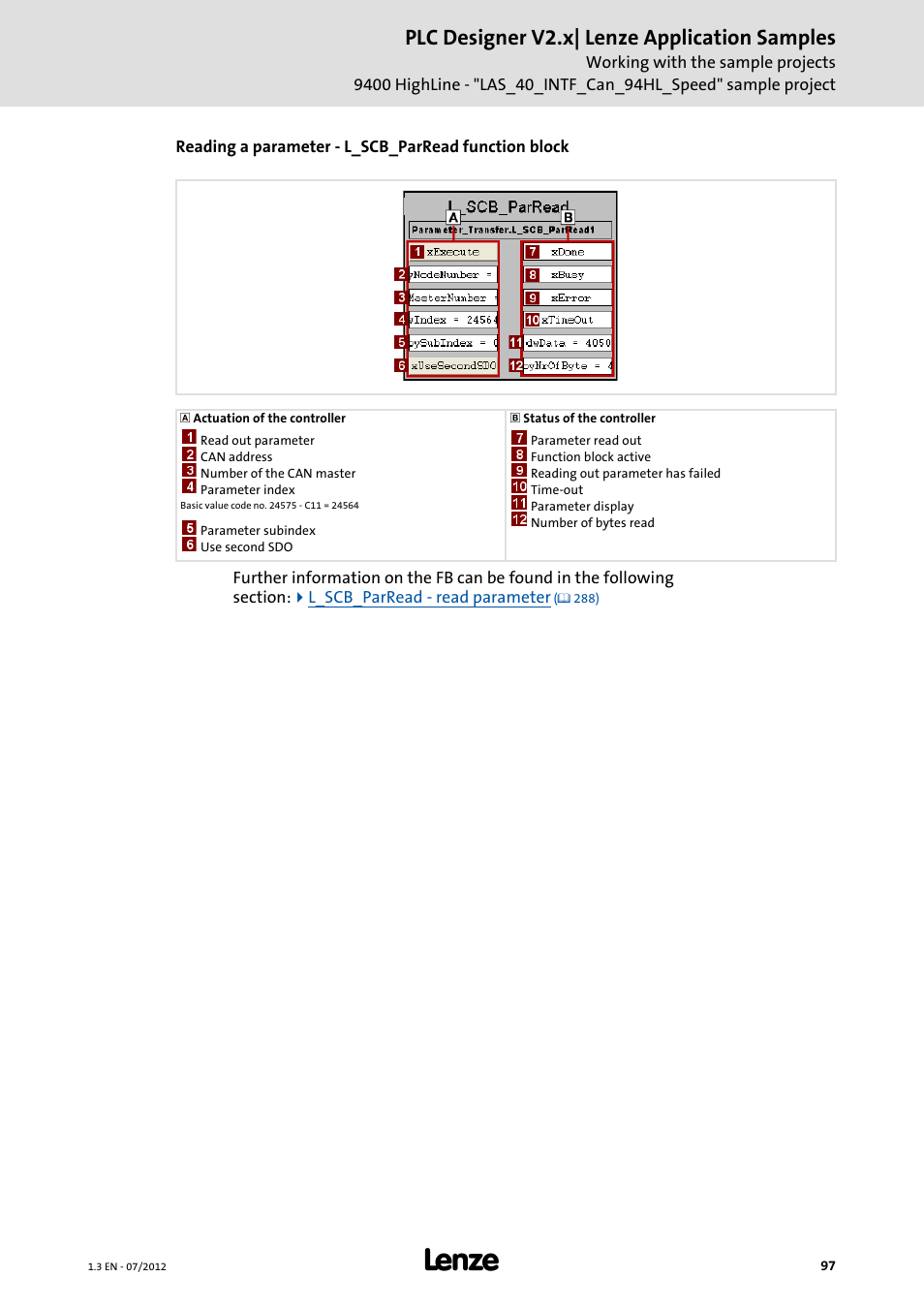 Plc designer v2.x| lenze application samples | Lenze PLC Designer V2.x User Manual | Page 97 / 336