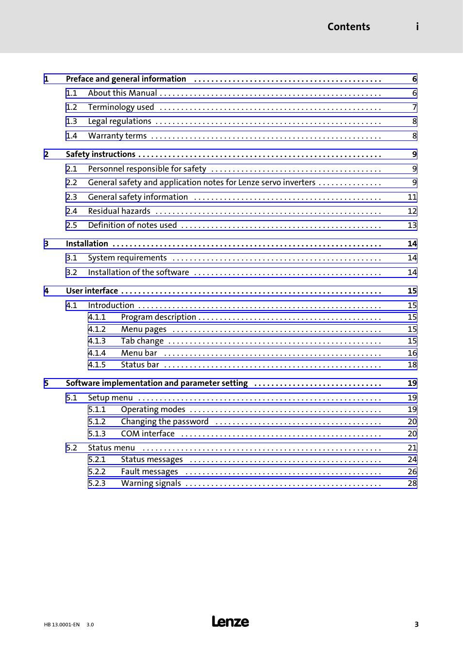 Lenze 931W User Manual | Page 3 / 78