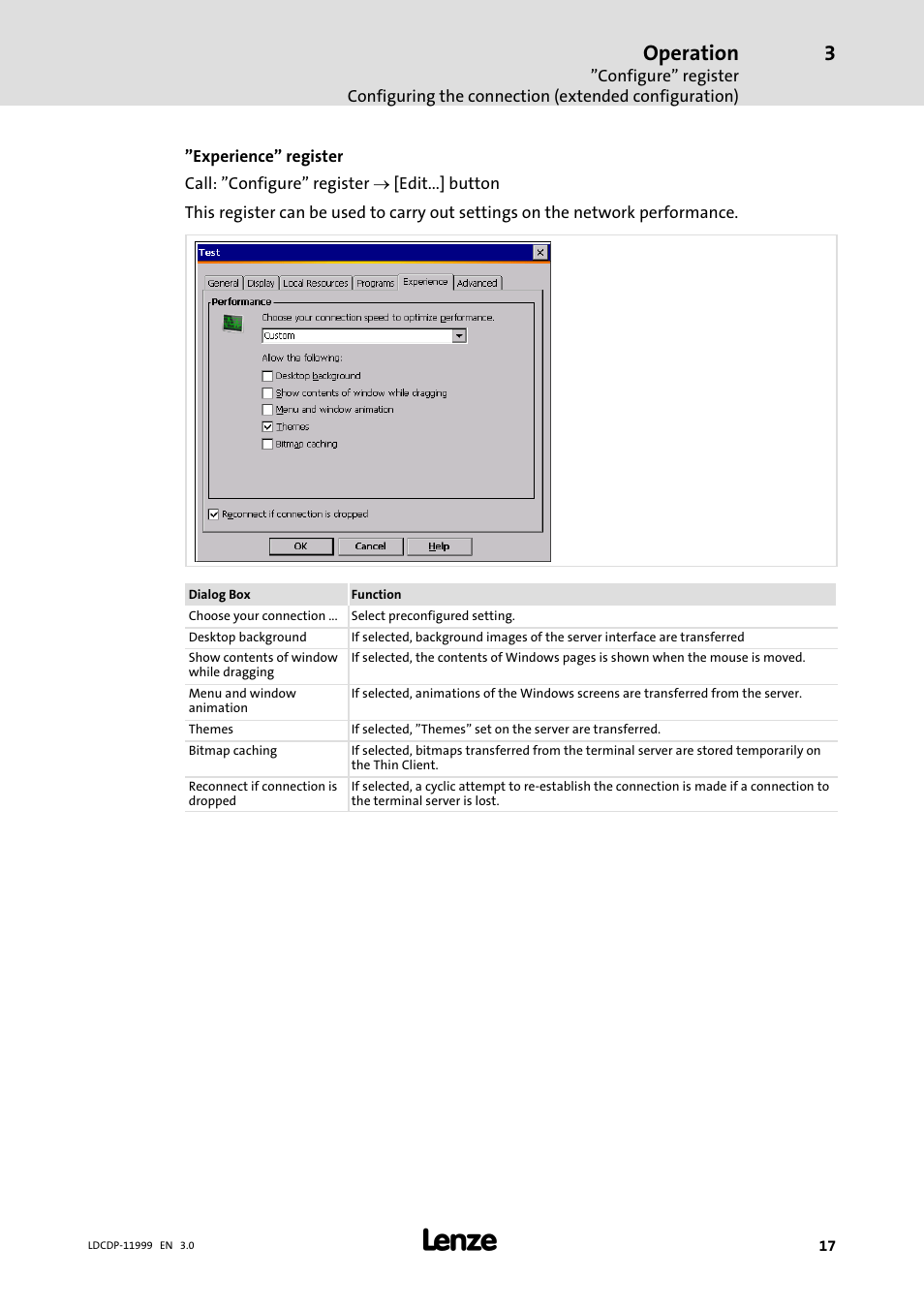 Operation | Lenze IPC Operating System Windows CE Thin Client User Manual | Page 17 / 26