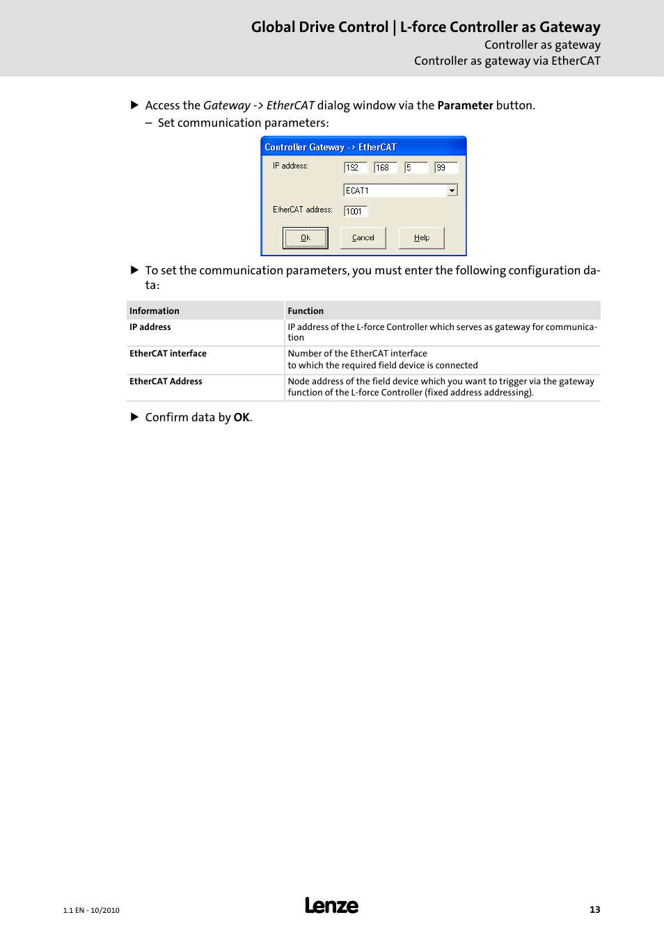 Lenze Global Drive Control (GDC) User Manual | Page 13 / 20