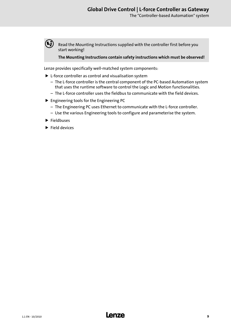 Lenze Global Drive Control (GDC) User Manual | Page 9 / 20