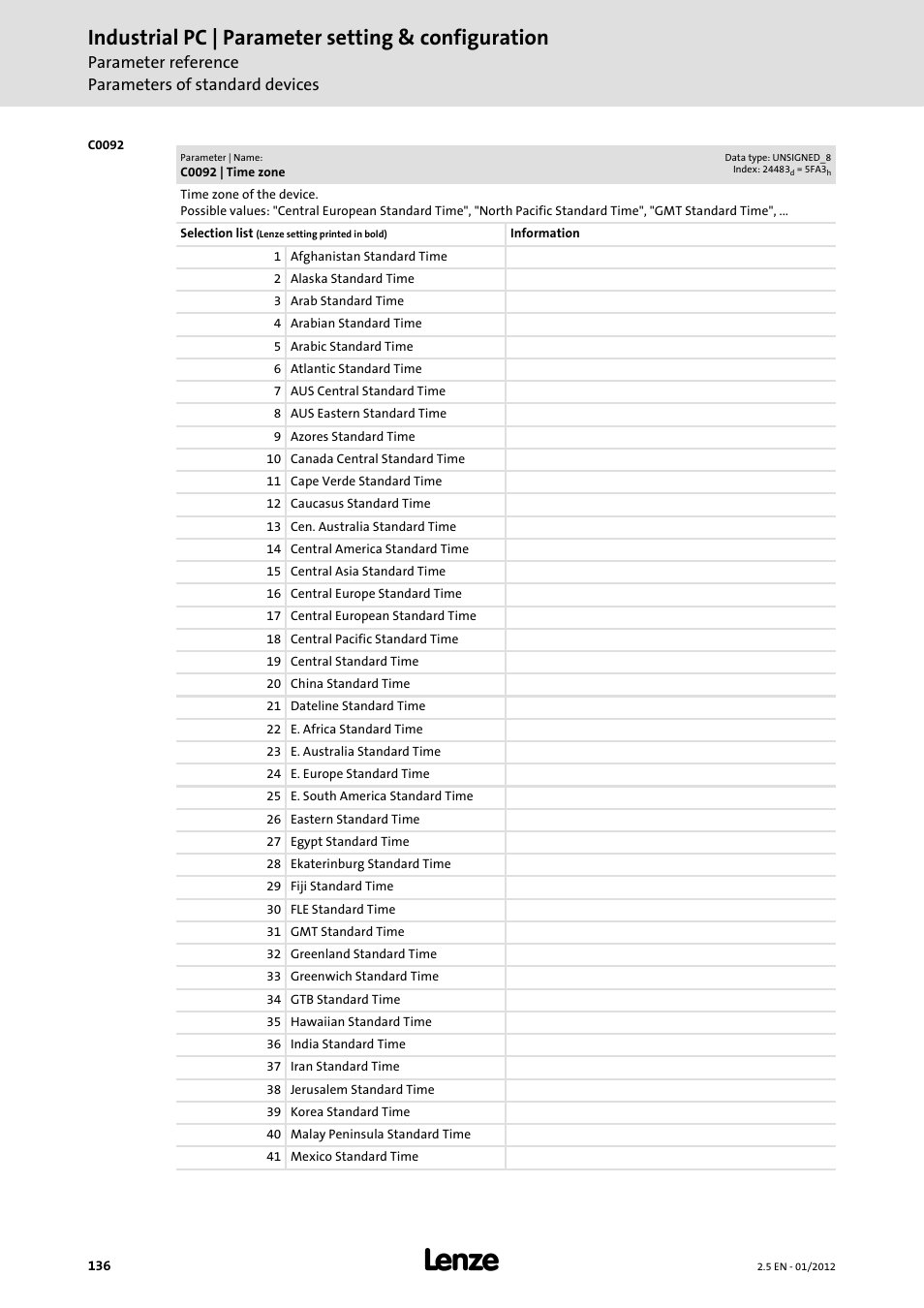 Industrial pc | parameter setting & configuration | Lenze PC-based Automation Industrial PC User Manual | Page 136 / 226