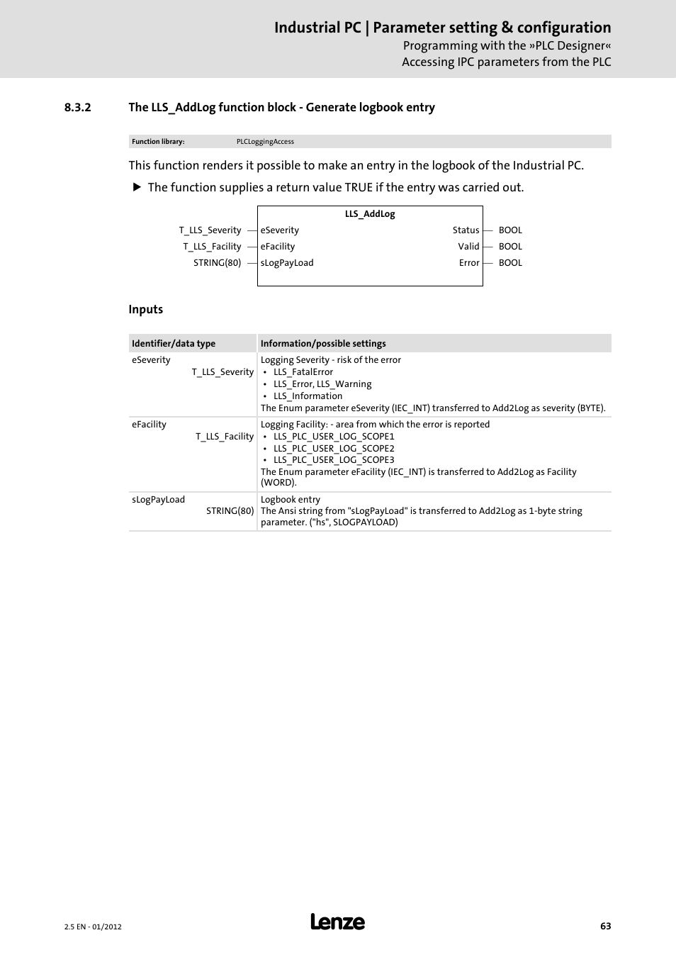 Industrial pc | parameter setting & configuration | Lenze PC-based Automation Industrial PC User Manual | Page 63 / 226