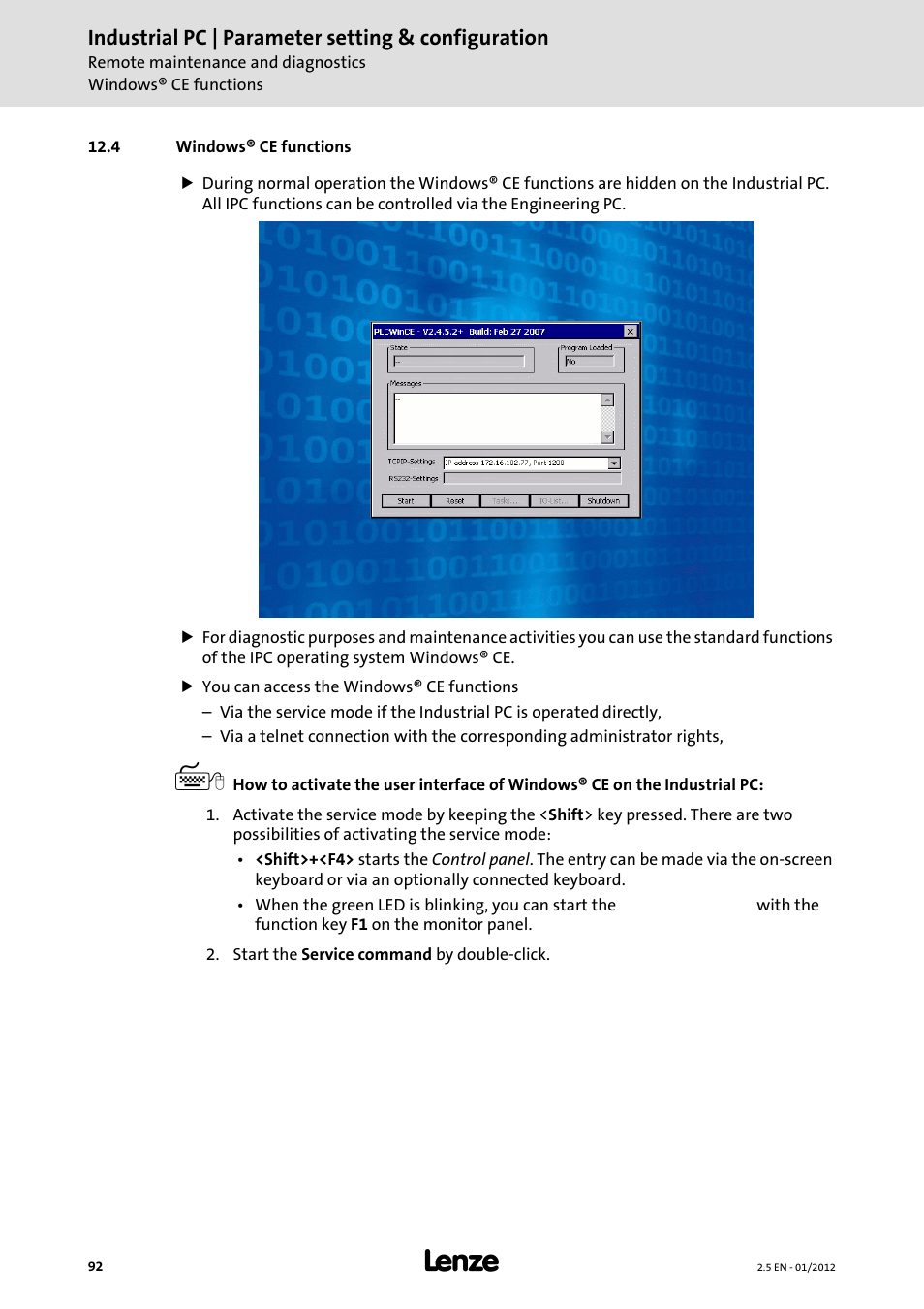 4 windows® ce functions, Windows® ce functions | Lenze PC-based Automation Industrial PC User Manual | Page 92 / 226