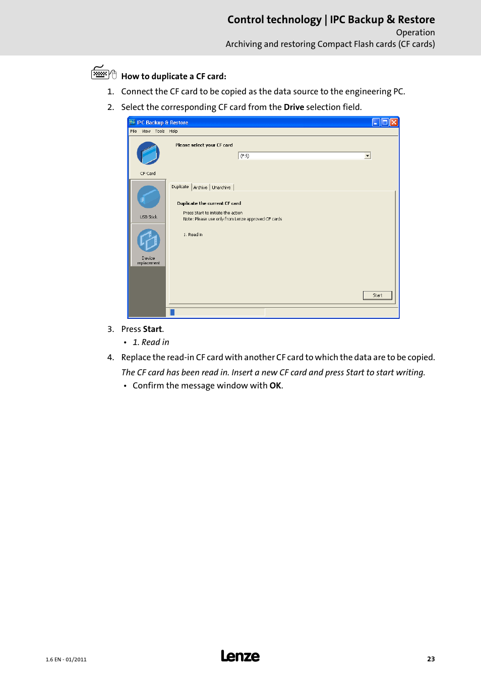 Lenze Backup + Restore__Backup+Restore (PC-based) User Manual | Page 23 / 40