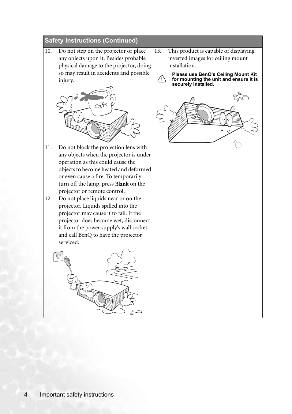 BenQ MP620p User Manual | Page 10 / 55