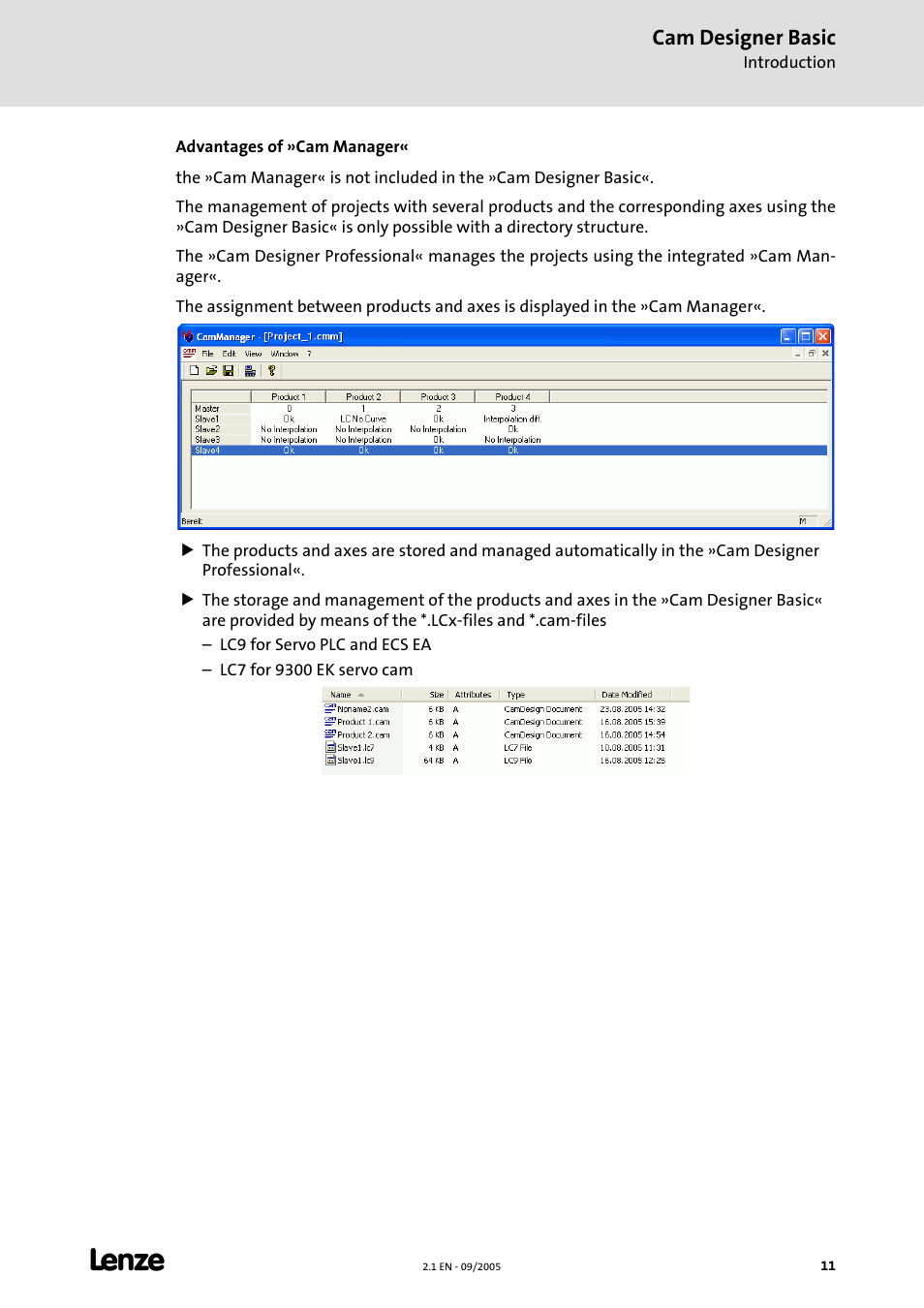Cam designer basic | Lenze Cam Designer Basic User Manual | Page 11 / 53