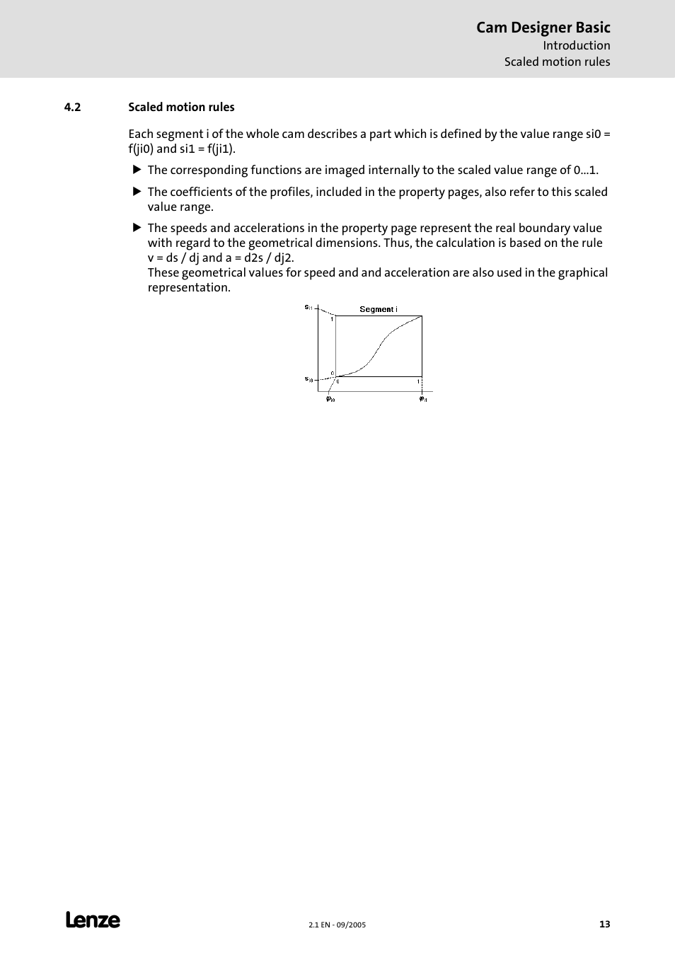 2 scaled motion rules, Cam designer basic | Lenze Cam Designer Basic User Manual | Page 13 / 53