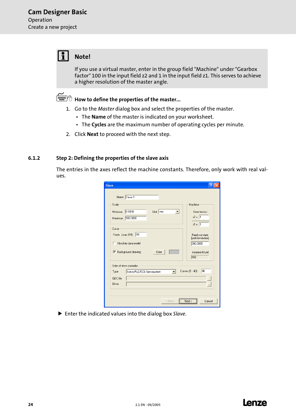 Lenze Cam Designer Basic User Manual | Page 24 / 53