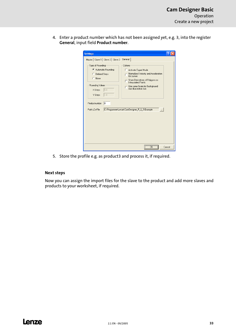 Cam designer basic | Lenze Cam Designer Basic User Manual | Page 33 / 53