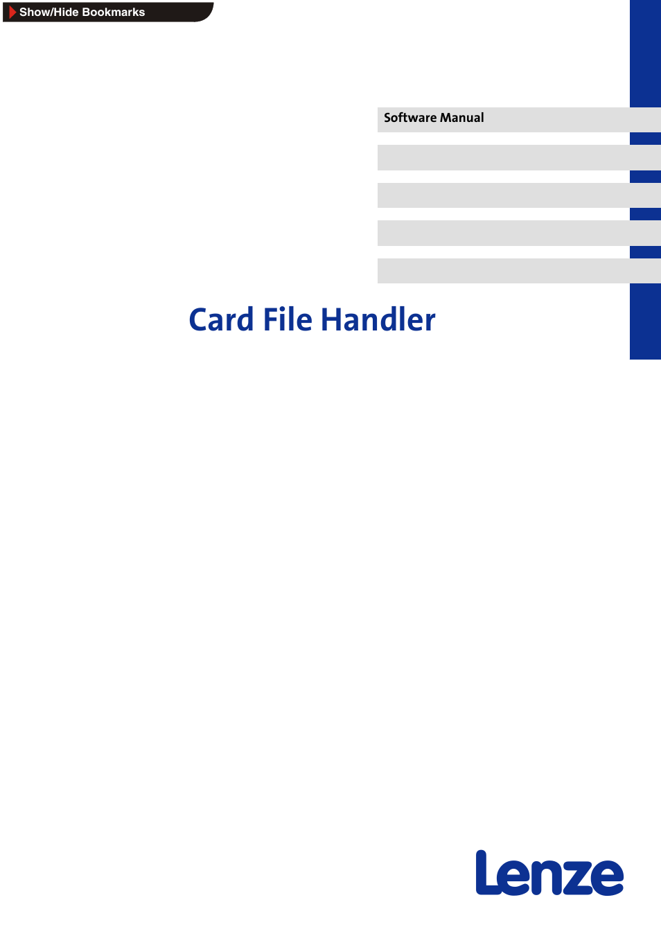 Lenze Card File Handler User Manual | 37 pages