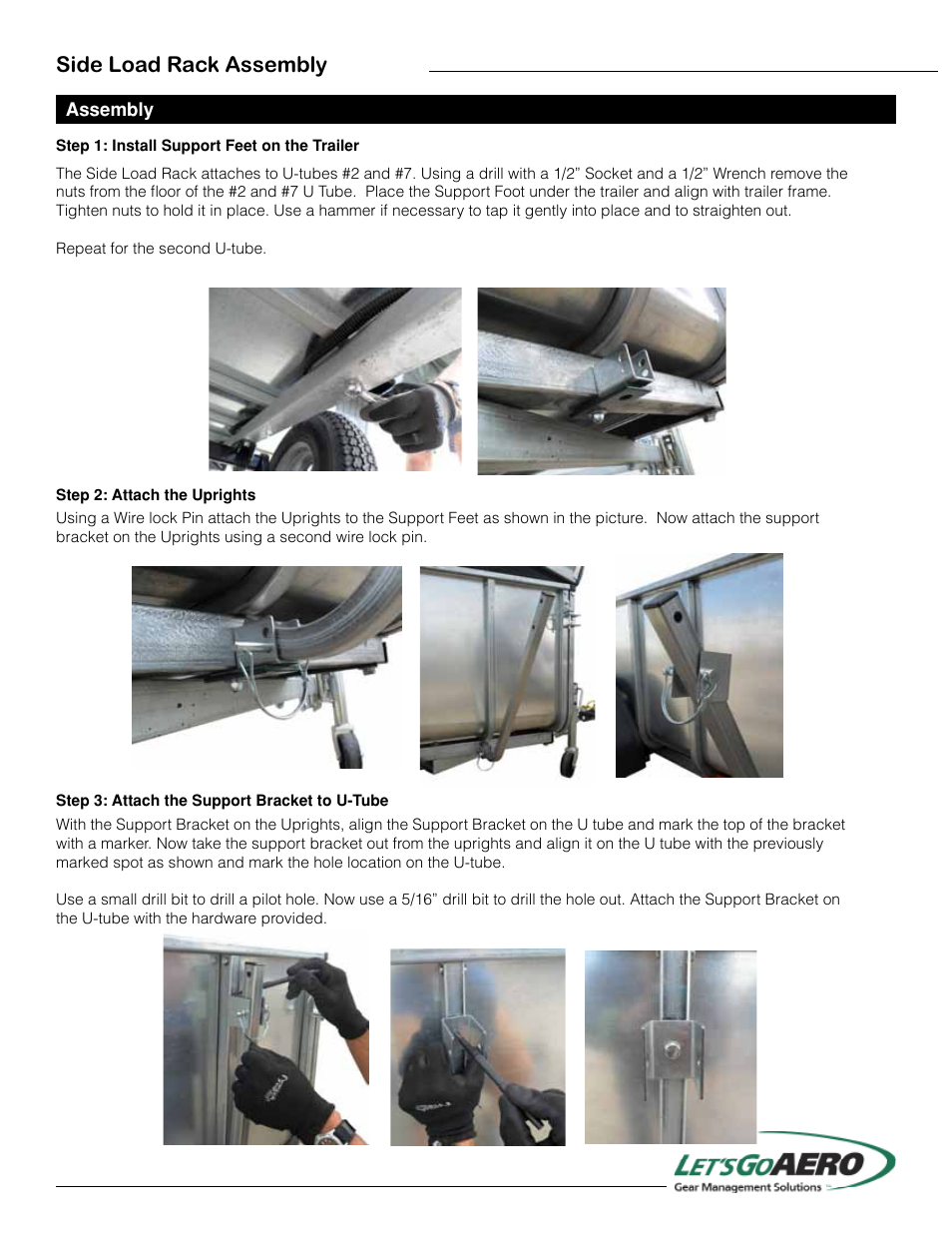 Side load rack assembly | Let's Go Aero LGT Side Load Kayak Rack ACC 3102 User Manual | Page 2 / 3
